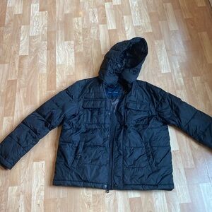 Tommy Hilfiger Puffer Jacket: Black- detachable hood